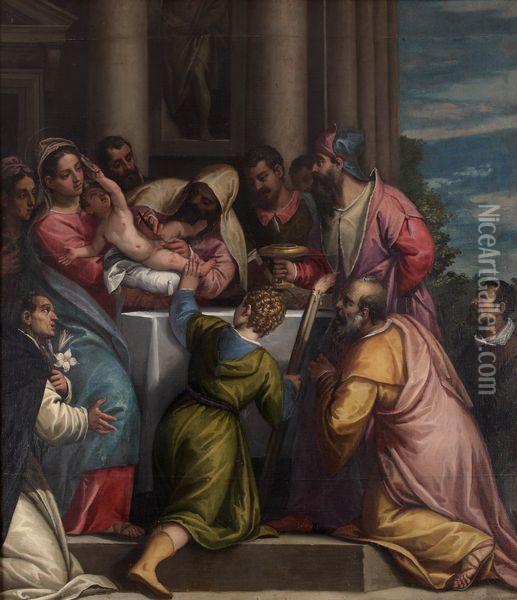La Circoncision Oil Painting - Carletto Carliari