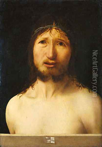 Christ Crowned with Thorns Oil Painting - Antonello da Messina Messina