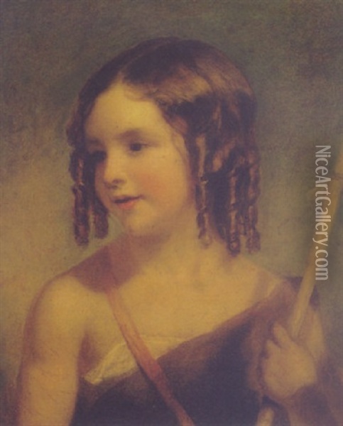 The Young John The Baptist Oil Painting - William Etty