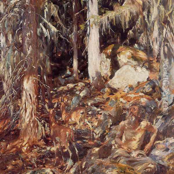 The Hermit Oil Painting - John Singer Sargent