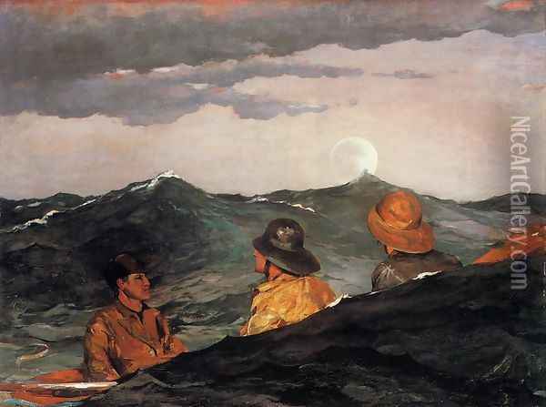 Kissing the Moon Oil Painting - Winslow Homer