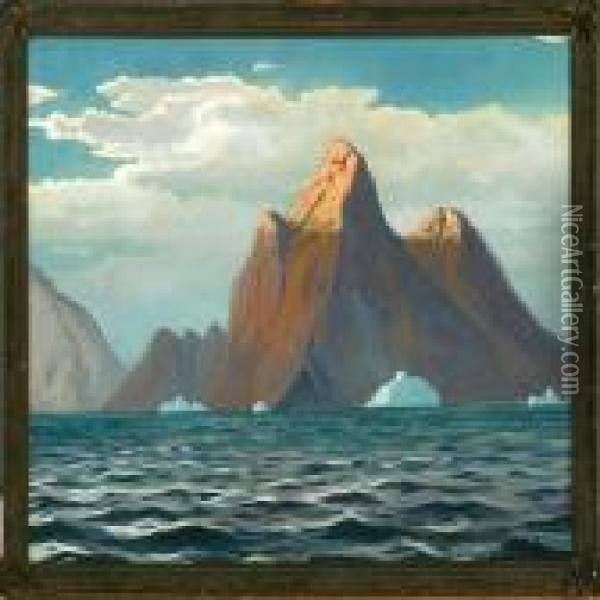 Three Greenlandicstudies Oil Painting - Emanuel A. Petersen