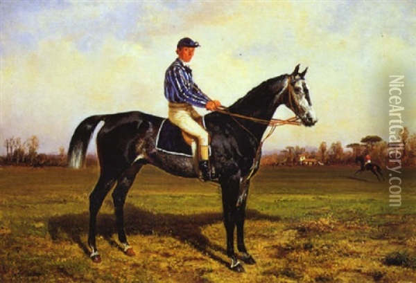 Fantino A Cavallo Guarda Verso Il Pubblico Oil Painting - Filippo Palizzi