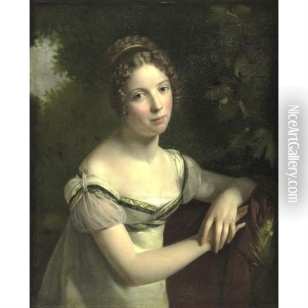 Portrait Of A Lady Oil Painting - Francois Pascal Simon Gerard