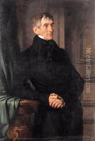 Portrait De Francois-Marie Delessert Oil Painting - Hippolyte (Paul) Delaroche