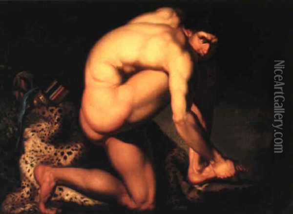 The Wounded Philoctetes Oil Painting - Nicolaj-Abraham Abilgaard