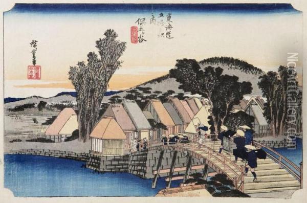 Nr. Oil Painting - Utagawa or Ando Hiroshige