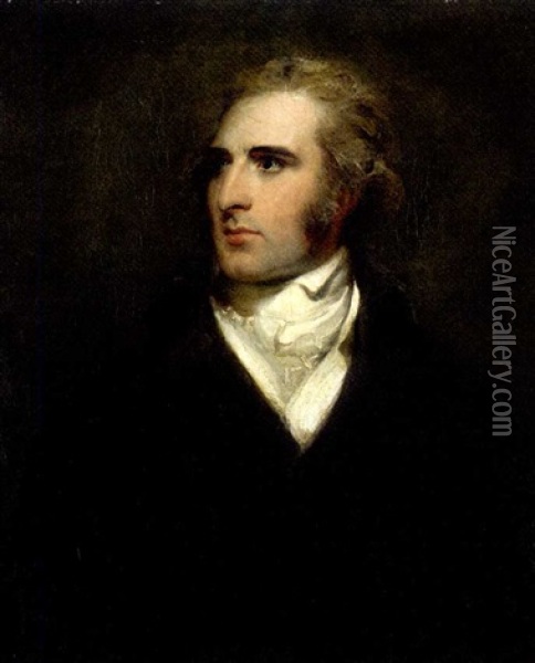 Portrait Of John Philip Kemble In A Black Coat Oil Painting - Thomas Lawrence