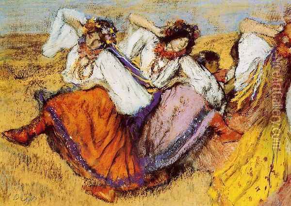 Russian Dancers III Oil Painting - Edgar Degas