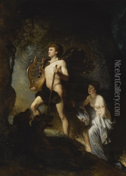 Orpheus And Eurydice Oil Painting - Emil Neide