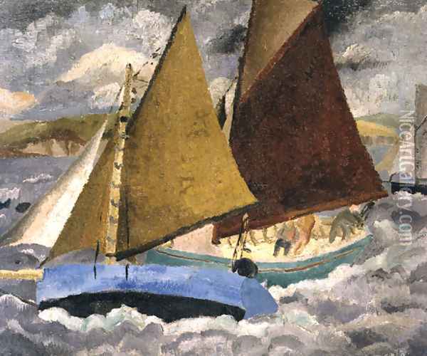 Yacht Race at Portscato, Cornwall, 1928 Oil Painting - Christopher Wood