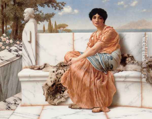 In The Days Of Sappho Oil Painting - John William Godward