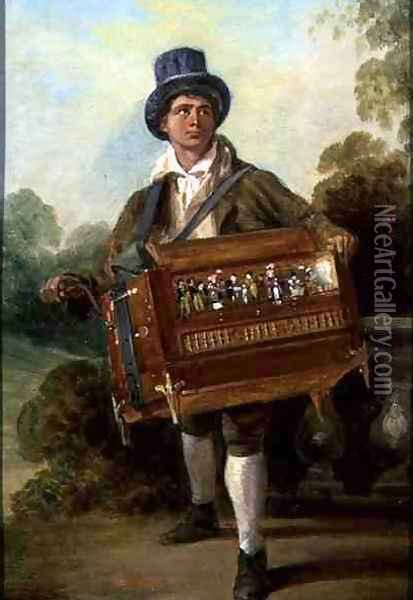 The Hurdy Gurdy Player Oil Painting - Sir George Hayter