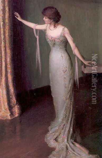 Lady in an Evening Dress (Renee) 1911 Oil Painting - Lilla Calbot Perry