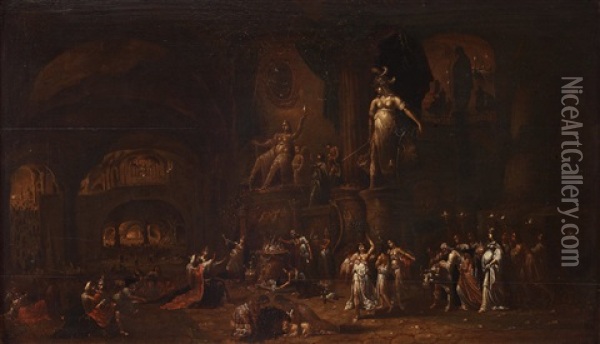 Hommage A Venus Au Temps Du Paganisme Oil Painting - Renier de Lairesse
