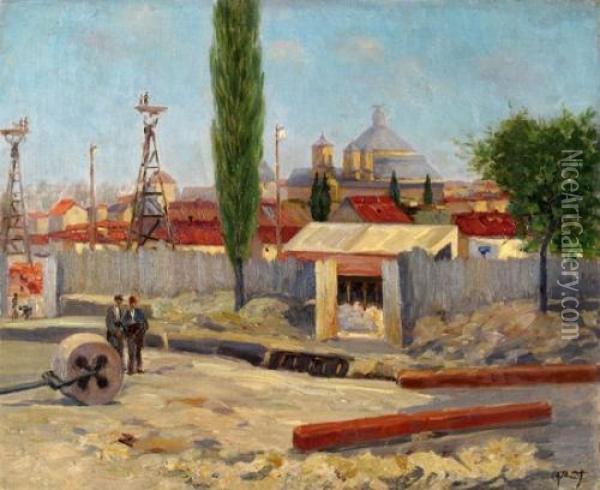 Landscape In Bucharest Oil Painting - Arthur Mendel