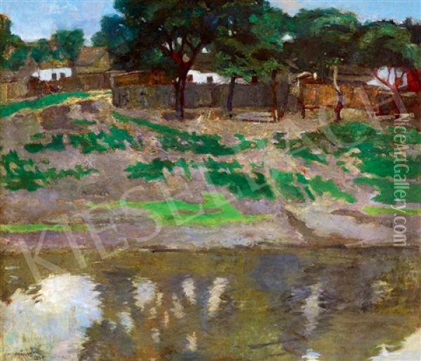 Szolnok Landscape Oil Painting - Adolf Fenyes
