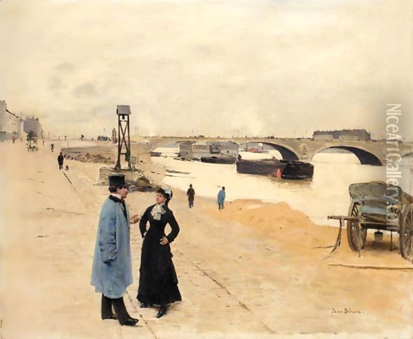 Le Pont De Bercy Oil Painting - Jean-Georges Beraud