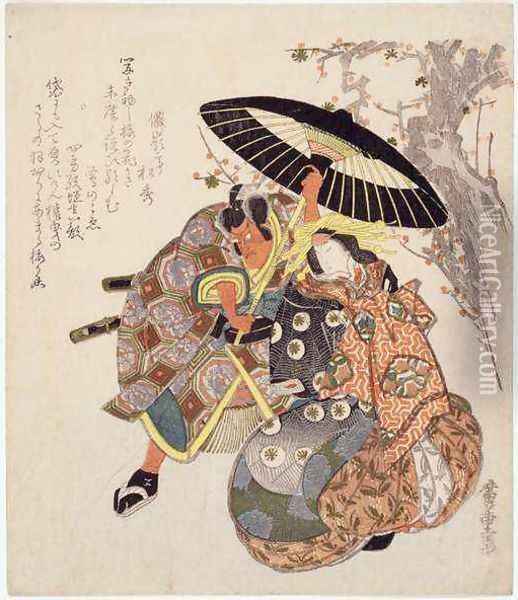 Actor Oil Painting - Utagawa or Ando Hiroshige