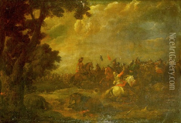 Batalla Oil Painting - Pieter Meulener