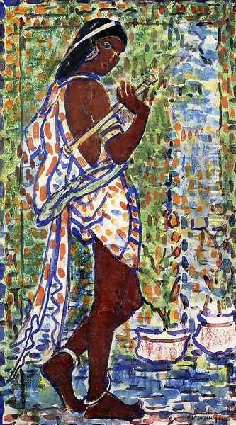 Hindu Dancer Oil Painting - Maurice Brazil Prendergast