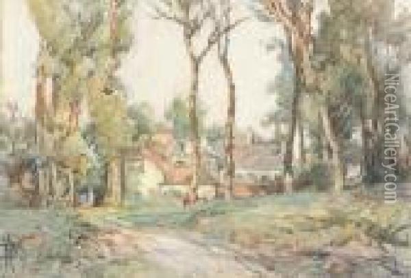 Rural View Oil Painting - Nathaniel Hughes John Baird
