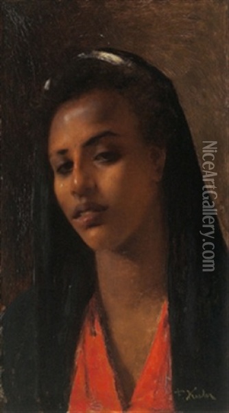 Portrait Einer Jungen Orientalin Oil Painting - Franz Xavier Kosler