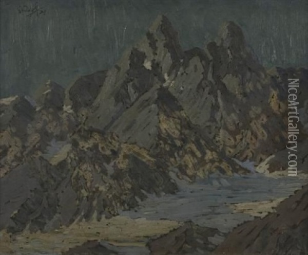 Alps Oil Painting - Clement (Joseph Charles Louis) Seneque