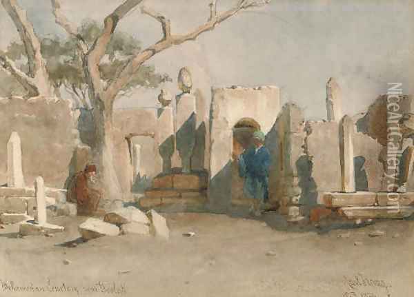 The Mohamedan Cemetery near Boolak Oil Painting - Carl Haag