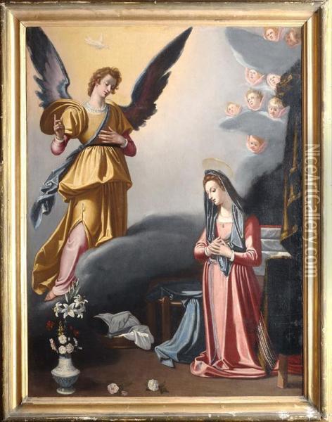 Annunciazione Oil Painting - (Jacopo Chimenti) Empoli