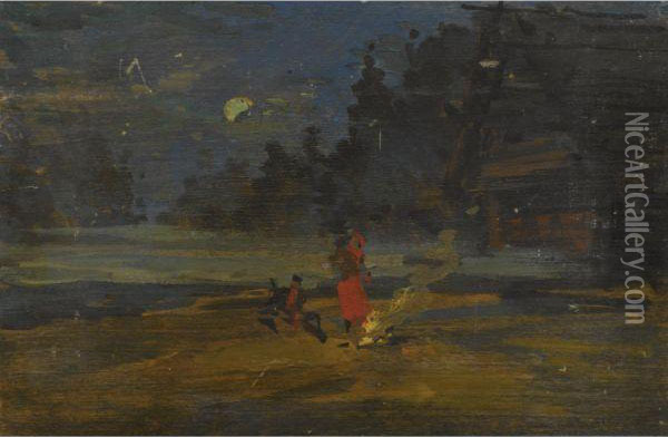 Under The Moonlight Oil Painting - Konstantin Alexeievitch Korovin