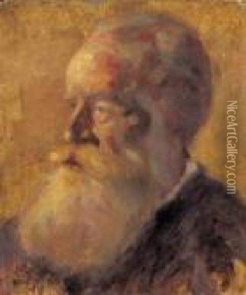 Portrait De Vieillard Oil Painting - Maximilien Luce