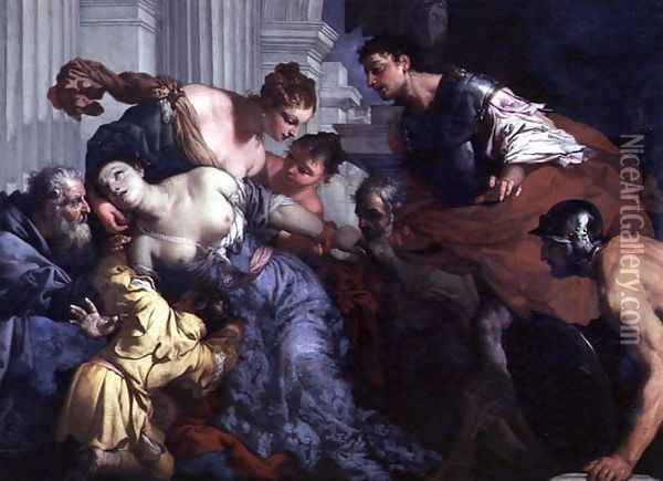 The Death of Lucretia Oil Painting - Antonio Zanchi