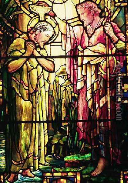 The Baptism of Jesus Oil Painting - Louis Comfort Tiffany