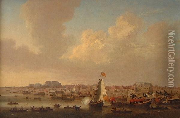 Westminster About 1660 Oil Painting - Thomas Wyck