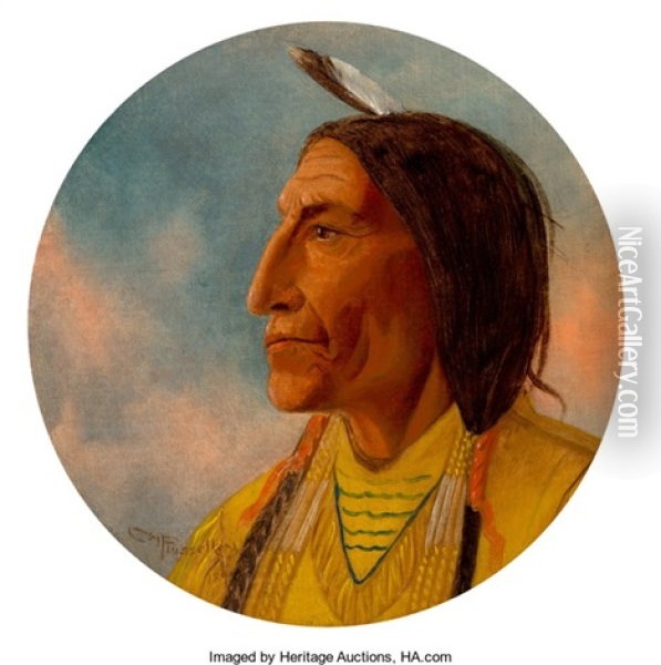 Wolf Robe Oil Painting - Charles Marion Russell