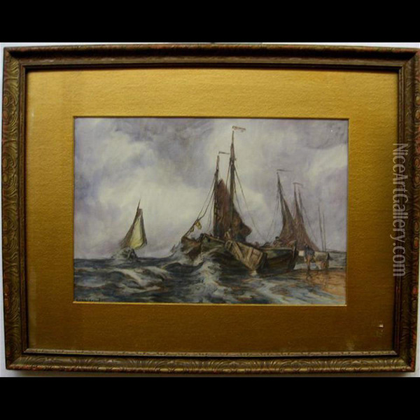 Stormy Seas Oil Painting - Georges Chavignaud