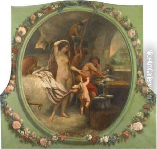 Venus Dans La Forge De Vulcain Oil Painting - Lucas Auger