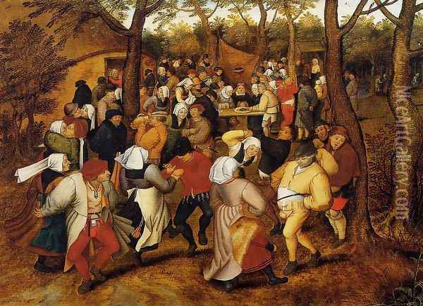 The Peasant Wedding Oil Painting - Pieter the Elder Bruegel