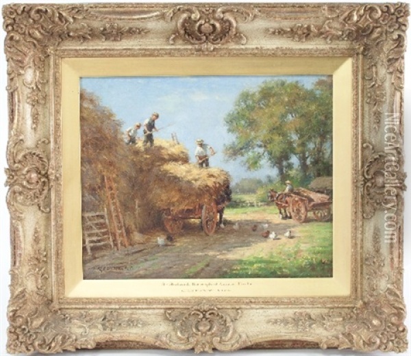 The Stackyard, Hemingford Abbots, Hunts Oil Painting - William Kay Blacklock
