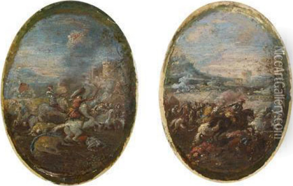 Scene De Bataille
Choc De Cavalerie Oil Painting - Graziani Francesco E Pietro