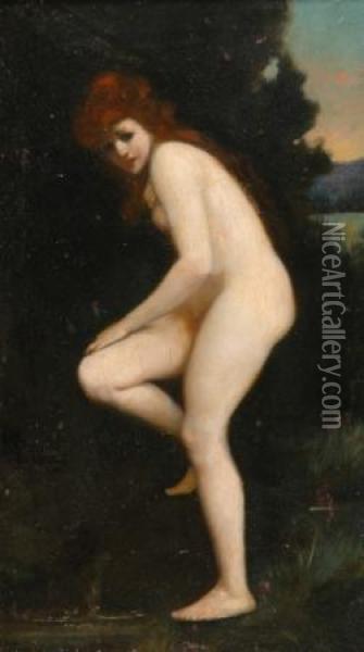 The Bather, Circa Oil Painting - Jean-Jacques Henner
