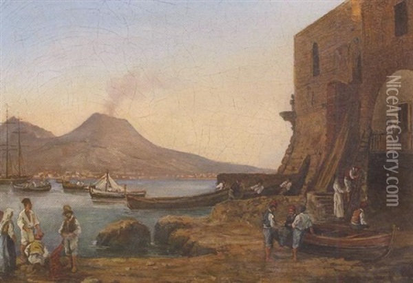 Vue De Naples Oil Painting - William Leighton Leitch