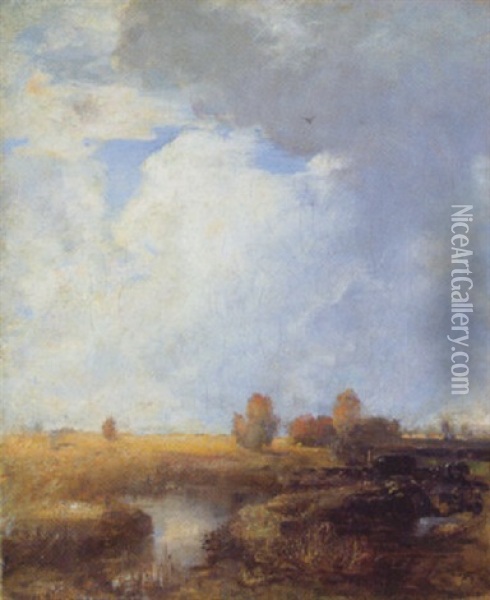 Im Dachauer Moor Oil Painting - Ludwig von Loefftz