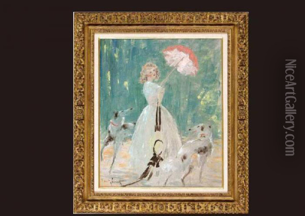 Romance Oil Painting - Louis Icart