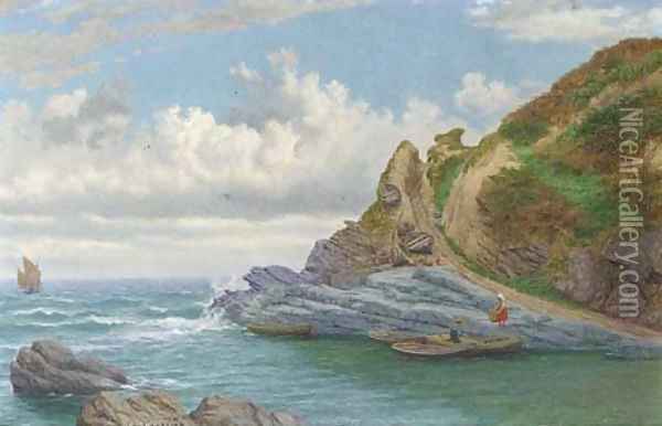 Prussia Cove, Cornwall Oil Painting - John Mulcaster Carrick