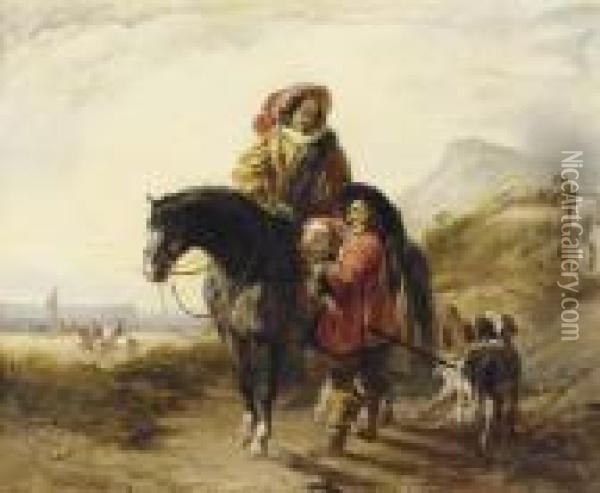 The Bartering Cavaliers Oil Painting - William Joseph Shayer