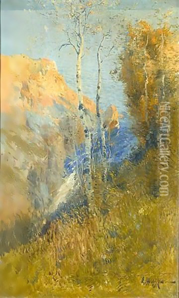 Atardecer (Evening Light) Oil Painting - Eliseu Meifren i Roig