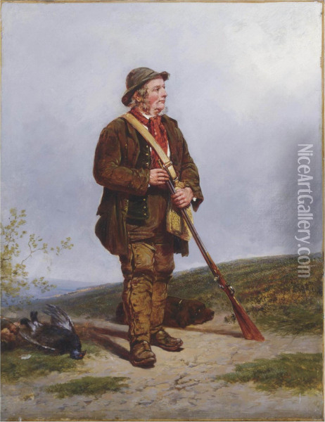 The Hunter Oil Painting - James Hardy