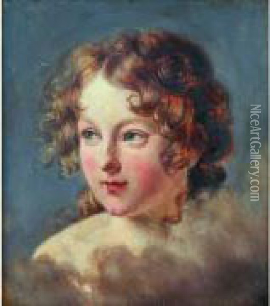 Portrait De Jeune Garcon Oil Painting - Georges Rouget